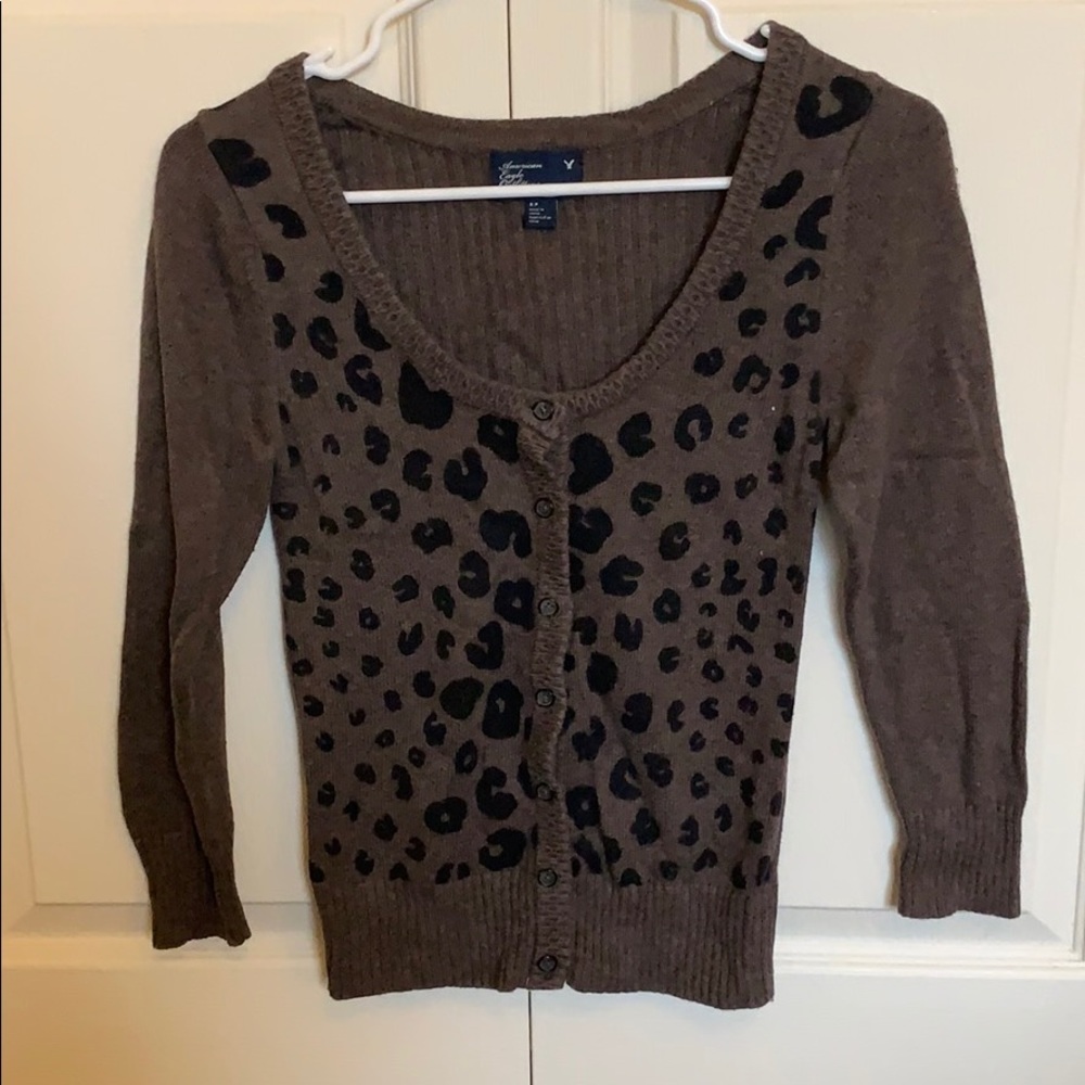 Brown cheetah sweater